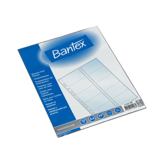 Bantex, Kapsa na 20 vizitek, A4, transparentní, bal. 10 ks