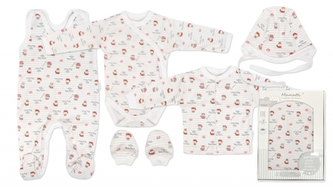 Novorozenecká sada do porodnice pro miminko Mamatti, bílá - Pirát, vel. 62; 62 (2-3m)