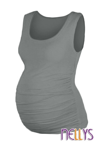 Be MaaMaa Top, tílko DANA  nejen pro těhotné  - šedá, vel. S/M; S/M