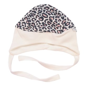 Mamatti Čepička na zavazování Gepardík, bílá se vzorem, vel. 62; 62 (2-3m)