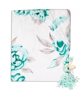 Baby Nellys Dětské bavlněné prostěradlo do postýlky, Plameňák - mátový, 140 x 70; 140x70