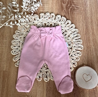 Kojenecké polodupačky s mašličkou Mamatti, Květy višní, růžové, vel. 74; 74 (6-9m)