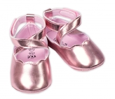 Kojenecké capáčky, balerínky YO! na suchý zip, růžové; 62-74 (3-9m)