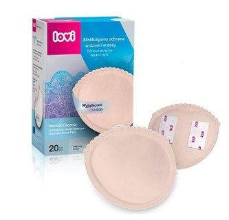 Lovi Jednorázové vložky do podprsenky, 20ks - Discreet Elegance - béžové
