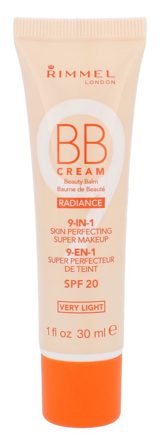 Rimmel London BB Cream Radiance BB krém 9in1 30 ml Very Light SPF20 pro ženy