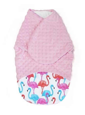 Baby Nellys Zavinovačka, spacáček s minky, 0-6m - Plameňák, minky růžová; 56-68 (0-6 m) Baby Nellys Zavinovačka, spacáček s minky, 0-6m - Plameňák, minky růžová; 56-68 (0-6 m)