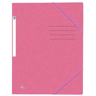 Oxford, Tříchlopňové desky, karton, A4, růžová
