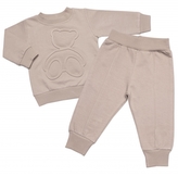 Tepláková souprava Méďa 2D, bavlna, béžová, vel. 68/74; 68/74 (6-9m)