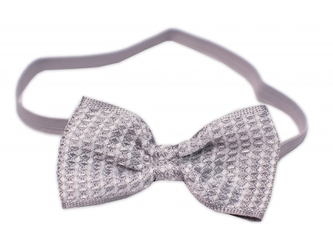 Dětský motýlek na gumičce se vzorem Mrofi, šedý, vel. 104; 104 (3-4r)