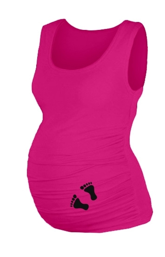 Top, tílko Dana s potiskem Nožiček  - pudrově růžová, vel. L/XL; L/XL