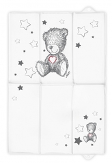 Cestovní přebalovací podložka, měkka, Teddy, Nellys, 60x40cm, bílá
