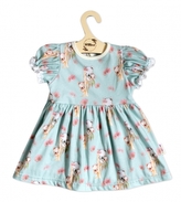 Bavlněné šatičky s ozdobným rukávkem Koala, Baby Nellys, sv. modré, vel. 80; 80 (9-12m)