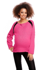 Be MaaMaa Modní rozepínací svetřík CLAIRE  - sytě růžový, vel. S/M