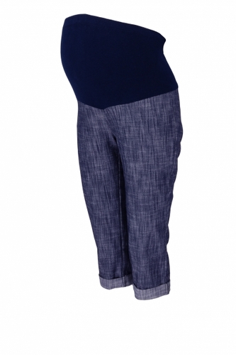 Be MaaMaa Těhotenské 3/4 kalhoty s elastickým pásem - granát/melírované, vel. XL; XL (42) Be MaaMaa Těhotenské 3/4 kalhoty s elastickým pásem - granát/melírované, vel. XL; XL (42)