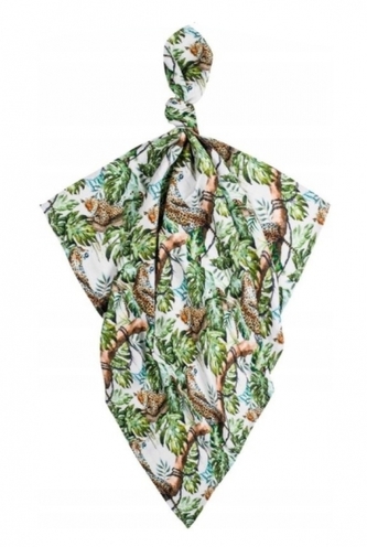 Baby Nellys Bambusová plena Lux - Gepard, 75 x 75 cm, zelená, bílá