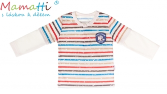 Bavlněné tričko/polo Mamatti -PEJSEK, vel. 80; 80 (9-12m)