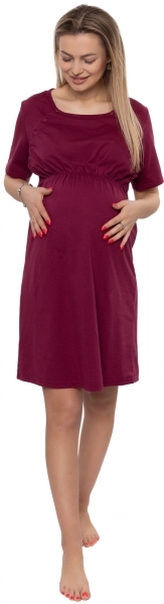 Dámská těhotenská/kojící noční košile Luna, bordo, vel. L; L (40)
