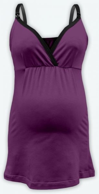 JOŽÁNEK Těhotenské, kojící tilko - fialová,švestková, L/XL; L/XL