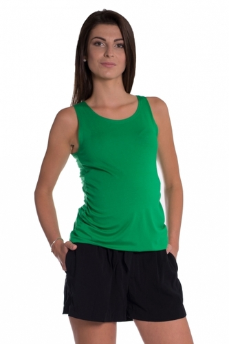 Be MaaMaa Top/tílko nejen pro těhotné - Zelená, vel. XXL/XXXL; XXL/XXXL