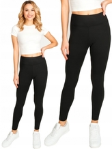Klasické hladké dámské legíny - černé, vel. XXL; XXL (44)