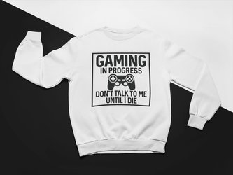 KIDSBEE Super klučičí tepláková mikina Gaming - bílá, vel. 98; 98 (2-3r)