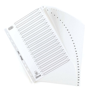 Elba, Rejstřík Strongline, PP, A4, 1-31, bílá