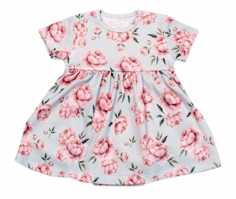 Sukničkobody krátký rukáv, Pivoňka, Mrofi, modré/bílé, vel. 80; 80 (9-12m)