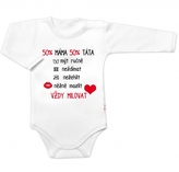 Body dlouhý rukáv Vždy milovat, Baby Nellys, bílé, vel. 68; 68 (3-6m)