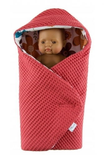 Zavinovačka pro panenky Alimi, mušelín, koralová