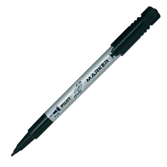 Pilot, Popisovač na CD/DVD Twin Marker, 0.8/2.0, (F) tenký, (EF) extra tenký, černá