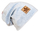 Bavlněná čepička Baby Nellys ® - šedý melír, vel. 92/98; 92/98 (18-36m)