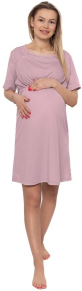 Dámská těhotenská/kojící noční košile Luna, pudrová, vel. XXL; XXL (44)
