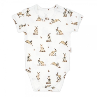 Kojenecké body kr. rukáv bavlna Rabbit, Nicol, bílé Kojenecké body kr. rukáv bavlna Rabbit, Nicol, bílé