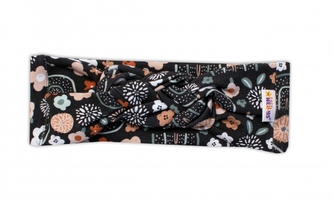 Hand Made Dvouvrstvá proplétaná čelenka Palouček, grafit, 68/74; 68/74 (6-9m)