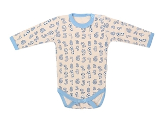 Mamatti Kojenecké body dlouhý rukáv, Čísla - béžové; 68 (3-6m)