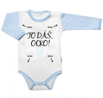 Body dlouhý rukáv s vtipným textem Baby Nellys, TO DÁŠ OCKO, vel. 80, kluk; 80 (9-12m) Body dlouhý rukáv s vtipným textem Baby Nellys, TO DÁŠ OCKO, vel. 80, kluk; 80 (9-12m)