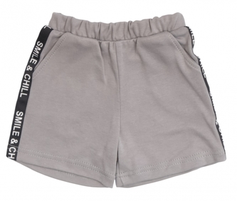 Mamatti Bavlněné kraťásky Bear - šedé, vel. 92; 92 (18-24m)