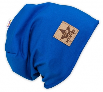 Bavlněná čepička Baby Nellys ® - tm. modrá; 80/86 (12-18m)