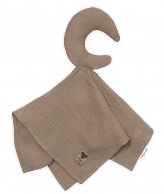 Baby Nellys Mušelínový mazlíček, přítulníček Měsíček, béžová Baby Nellys Mušelínový mazlíček, přítulníček Měsíček, béžová