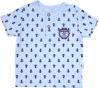 Polo tričko krátký rukáv Mamatti - Delfín kotvička, vel. 68; 68 (3-6m)