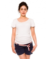 Be MaaMaa Těhotenské teplákové kraťasy Monika - granát, vel. S