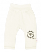 Kojenecké tepláčky Made with love, Baby Nellys, ecru; 68 (3-6m)