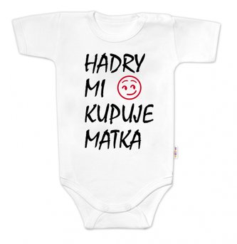 Body krátký rukáv Hadry mi kupuje matka, Baby Nellys, bílé, vel. 80; 80 (9-12m)