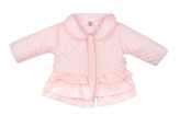 Baby Nellys Dětská přechodová bundička  s volánky, světle růžová, vel. 92; 92 (18-24m)