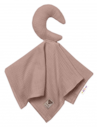 Baby Nellys Mušelínový mazlíček, přítulníček Měsíček, cappuccino Baby Nellys Mušelínový mazlíček, přítulníček Měsíček, cappuccino