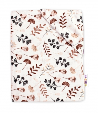 Bavlněné prostěradlo, Louka, Baby Nellys, bíla/béžová; 120x60