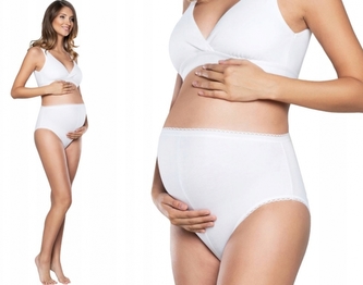 Bavlněné kalhotky Mama maxi, 1ks v balení, bílé, vel. XXL; XXL (44)