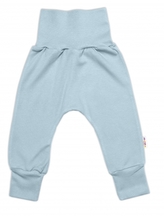 Tepláčky - Baggy, bavlna Space Bear, Baby Nellys - mátové; 56 (1-2m)