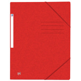 Oxford, Tříchlopňové desky, karton, A4, červená