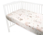 Dětské bavlněné prostěradlo do postýlky, Míša Baletka - pudrová, 140 x 70 cm; 140x70